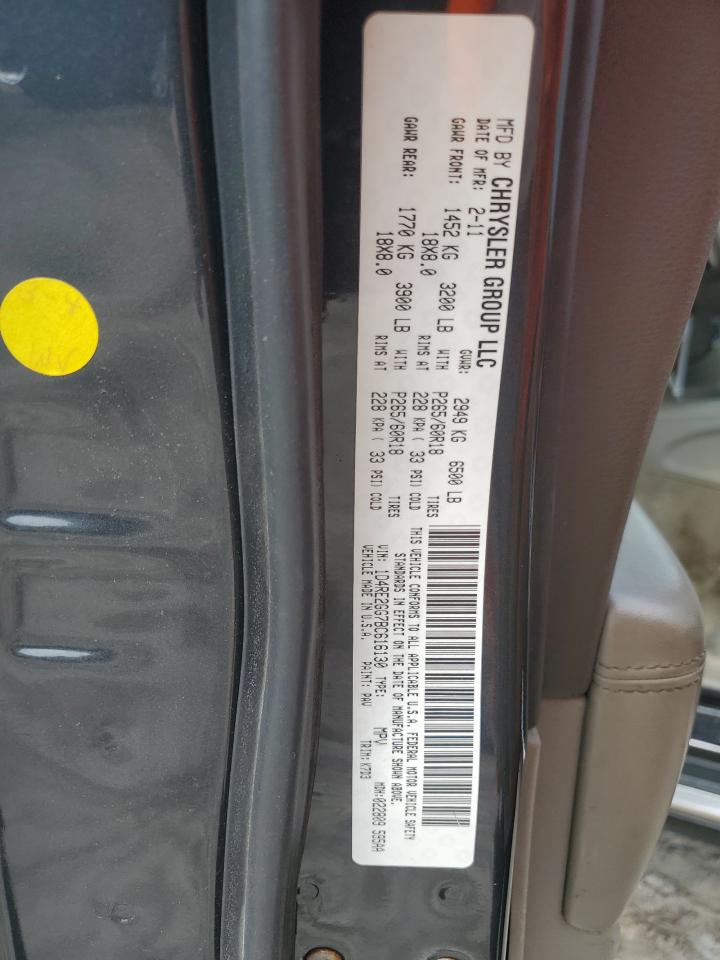 2011 Dodge Durango Express VIN: 1D4RE2GG7BC616130 Lot: 65205584