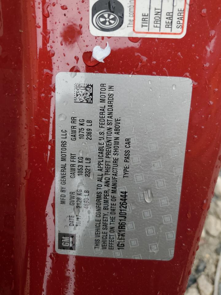 2018 Chevrolet Camaro Zl1 VIN: 1G1FK1R61J0126444 Lot: 62853584