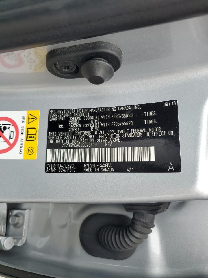 2018 Lexus Rx 450H Base VIN: 2T2BGMCA6JC028419 Lot: 61728474