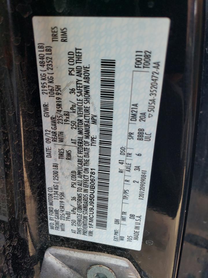 2013 Ford Escape Titanium VIN: 1FMCU9J95DUB06781 Lot: 63103554