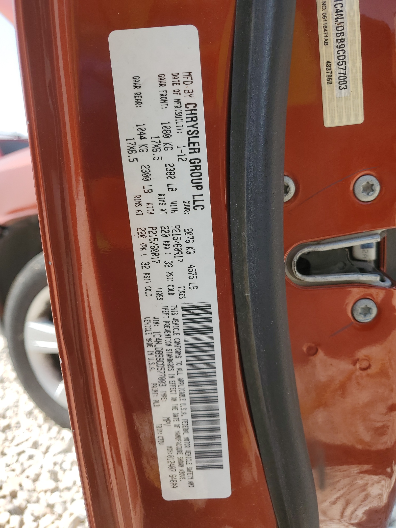 1C4NJDBB9CD577003 2012 Jeep Compass Sport