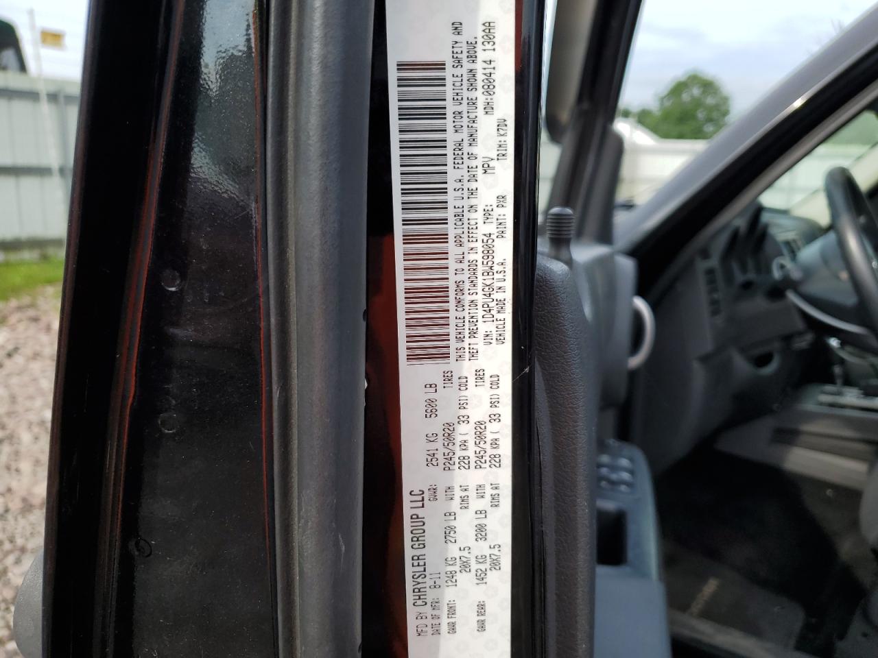 2011 Dodge Nitro Heat VIN: 1D4PU4GK1BW598054 Lot: 62754484