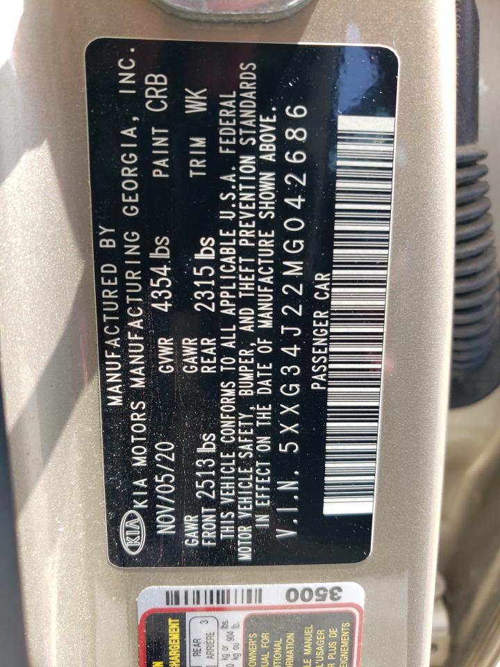 2021 Kia K5 Ex VIN: 5XXG34J22MG042686 Lot: 64610464