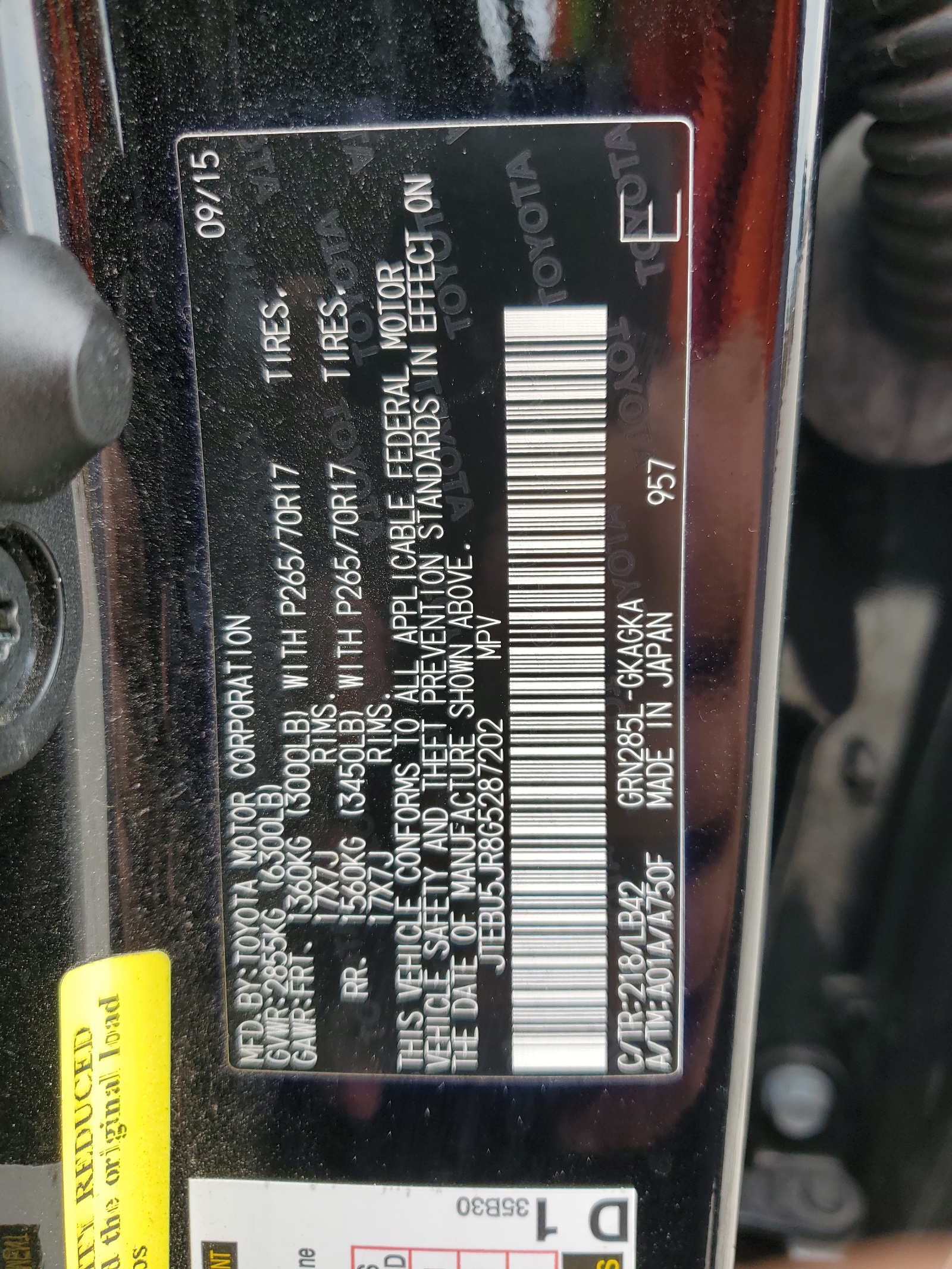 JTEBU5JR8G5287202 2016 Toyota 4Runner Sr5/Sr5 Premium