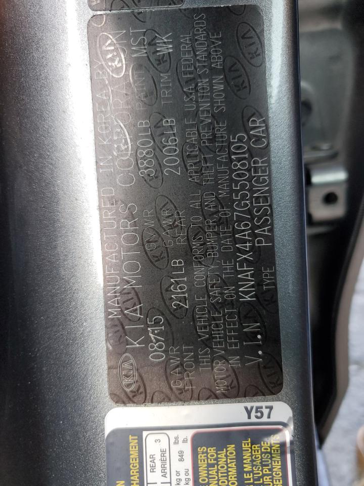 2016 Kia Forte Lx VIN: KNAFX4A67G5508105 Lot: 62153224