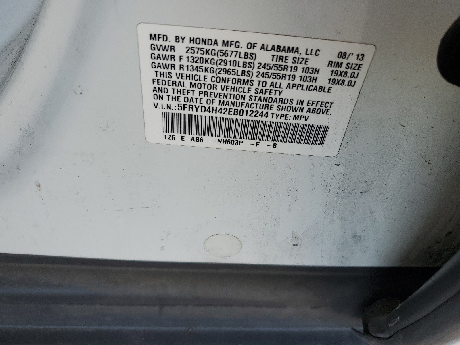 5FRYD4H42EB012244 2014 Acura Mdx Technology