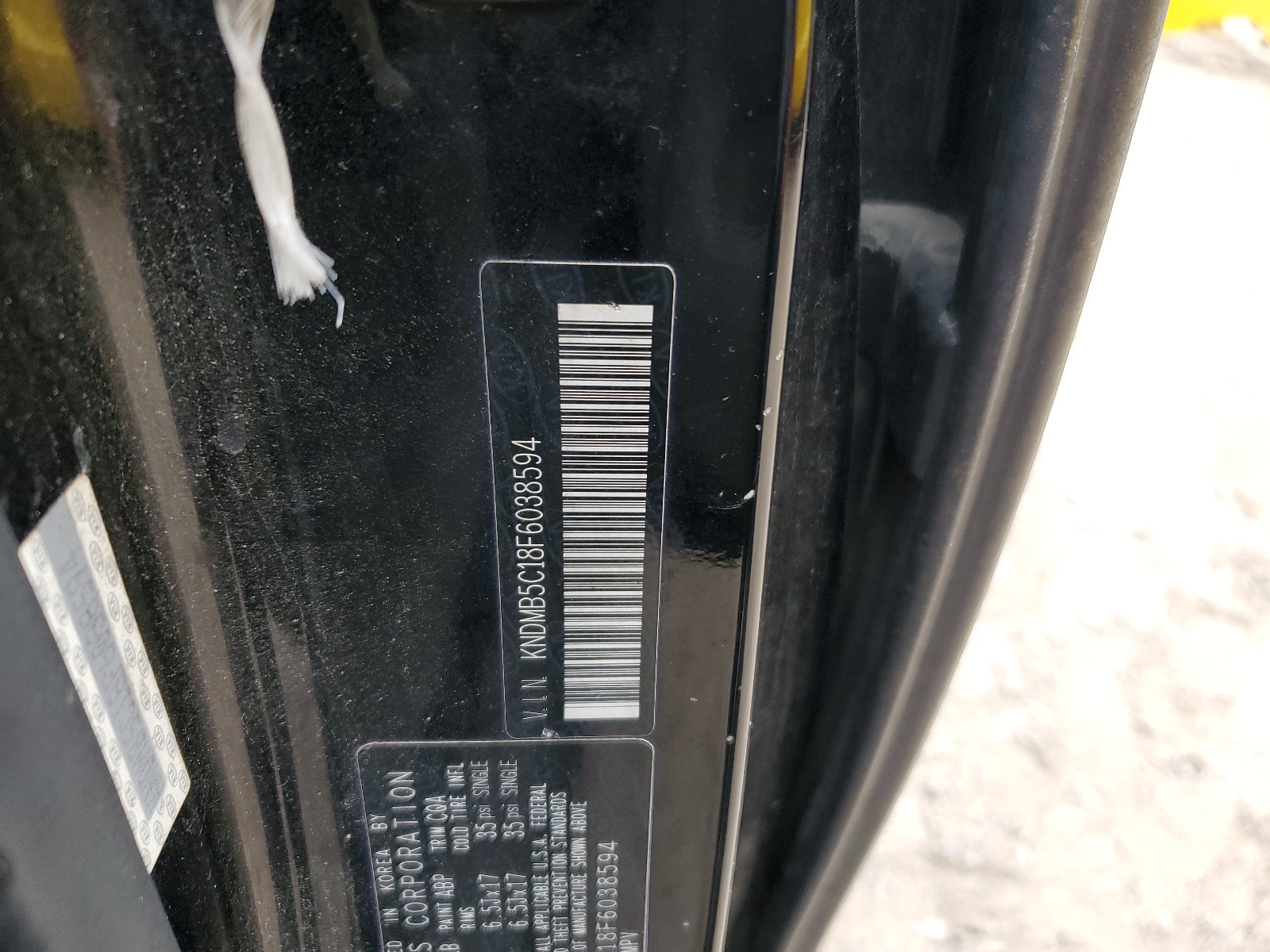 KNDMB5C18F6038594 2015 Kia Sedona Lx