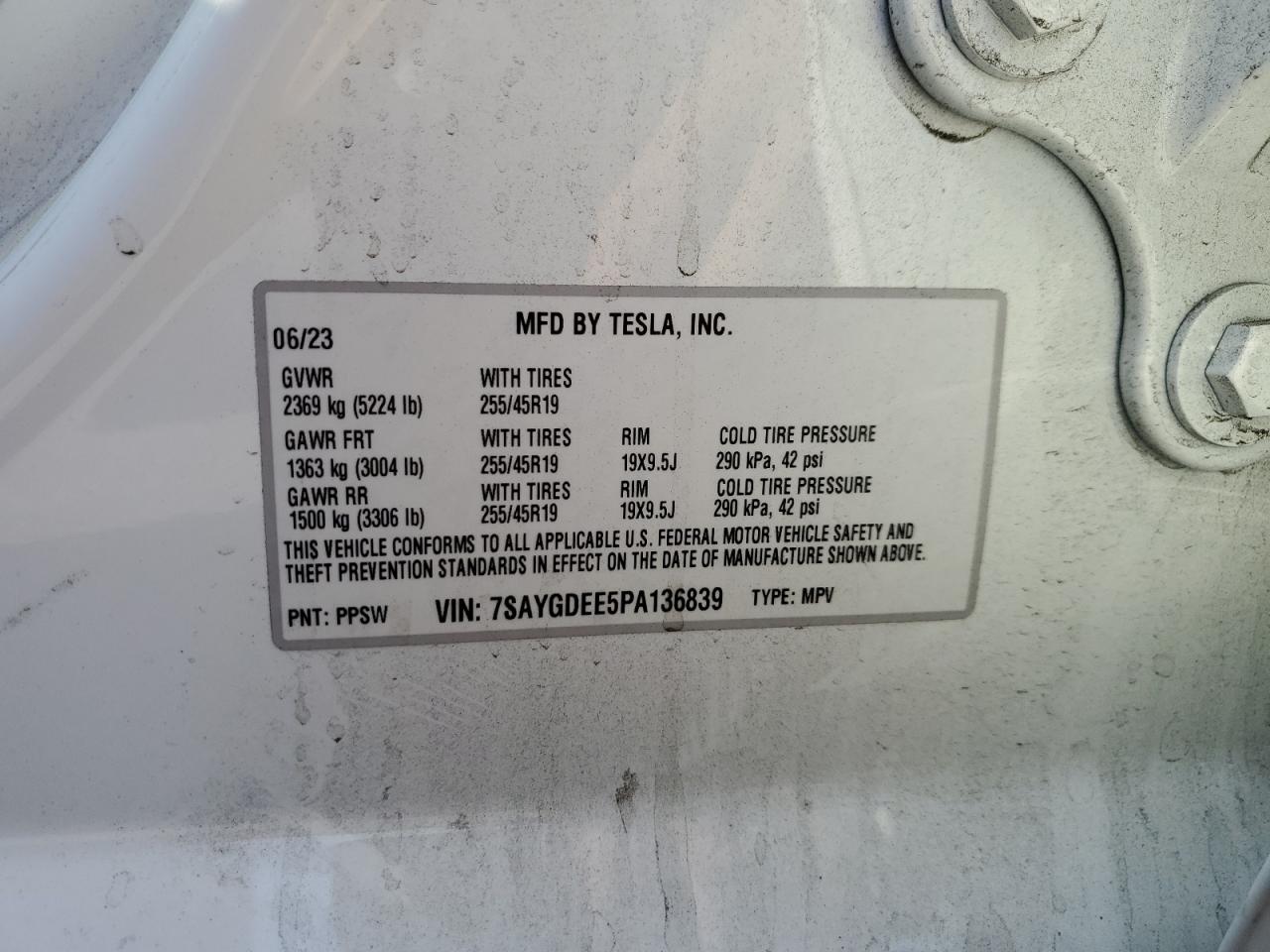 7SAYGDEE5PA136839 2023 TESLA MODEL Y - Image 14