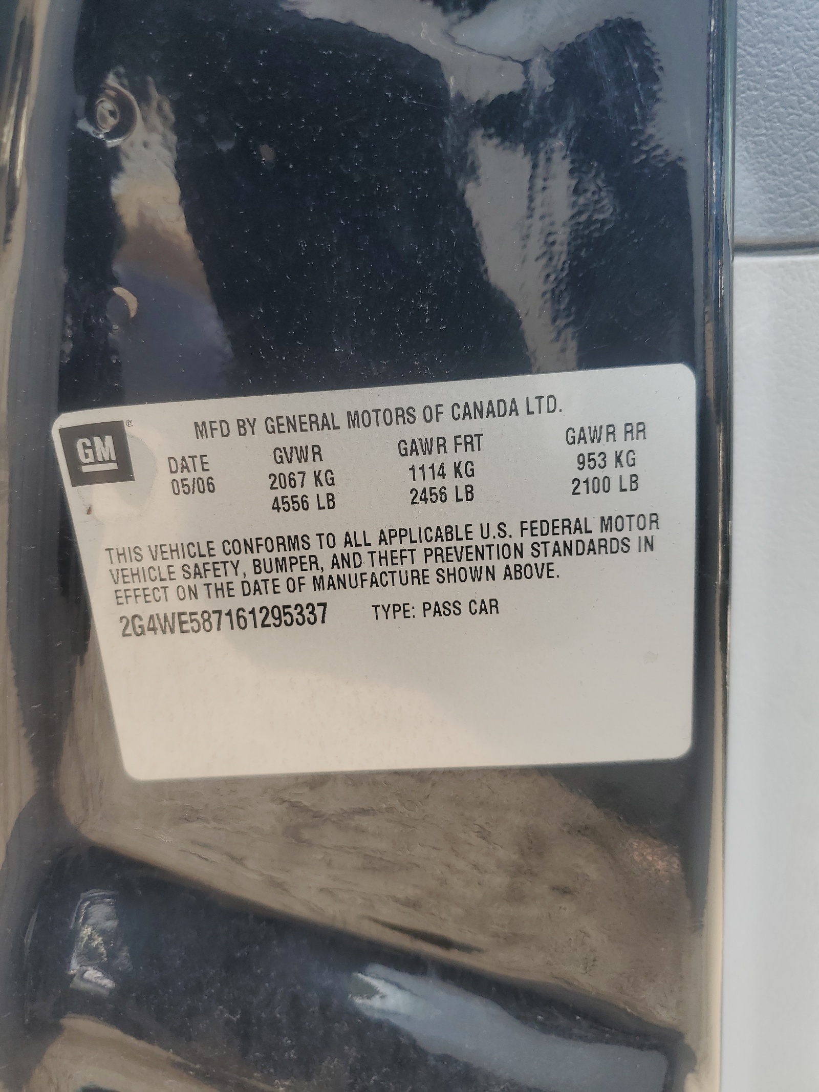 2G4WE587161295337 2006 Buick Lacrosse Cxs