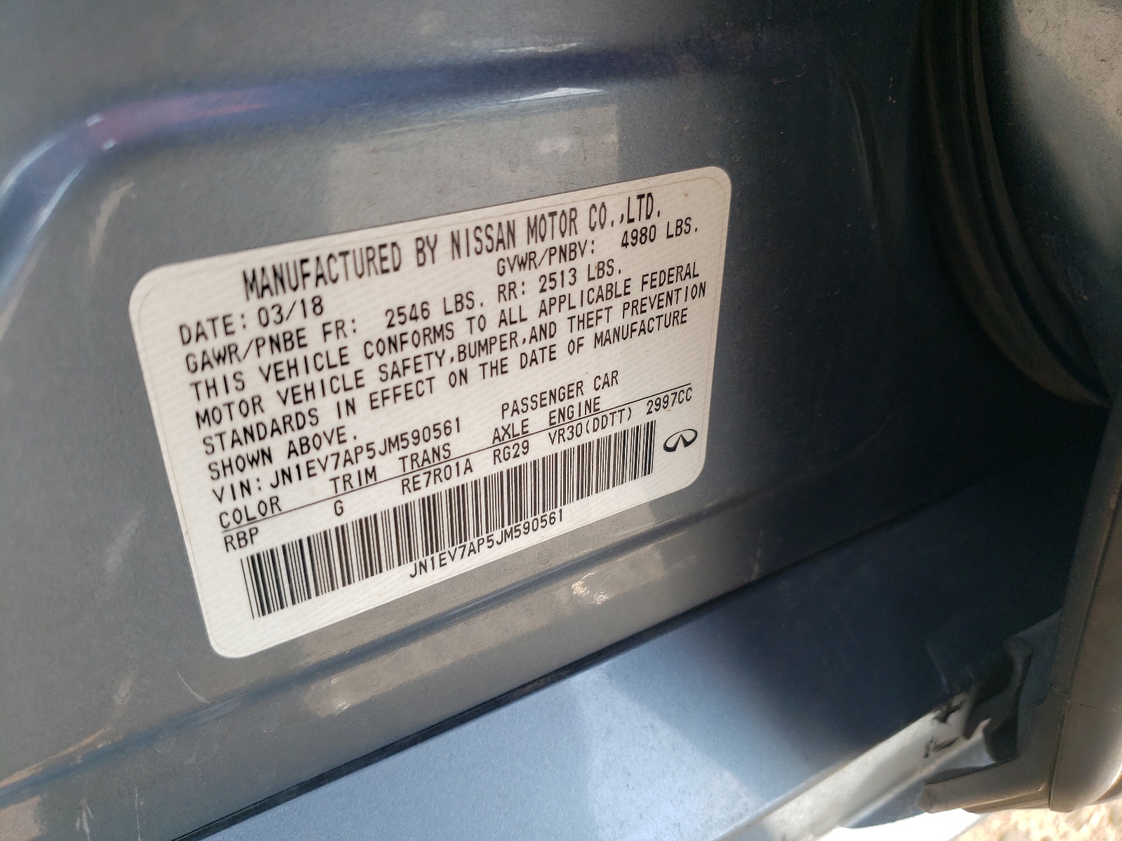 JN1EV7AP5JM590561 2018 Infiniti Q50 Luxe