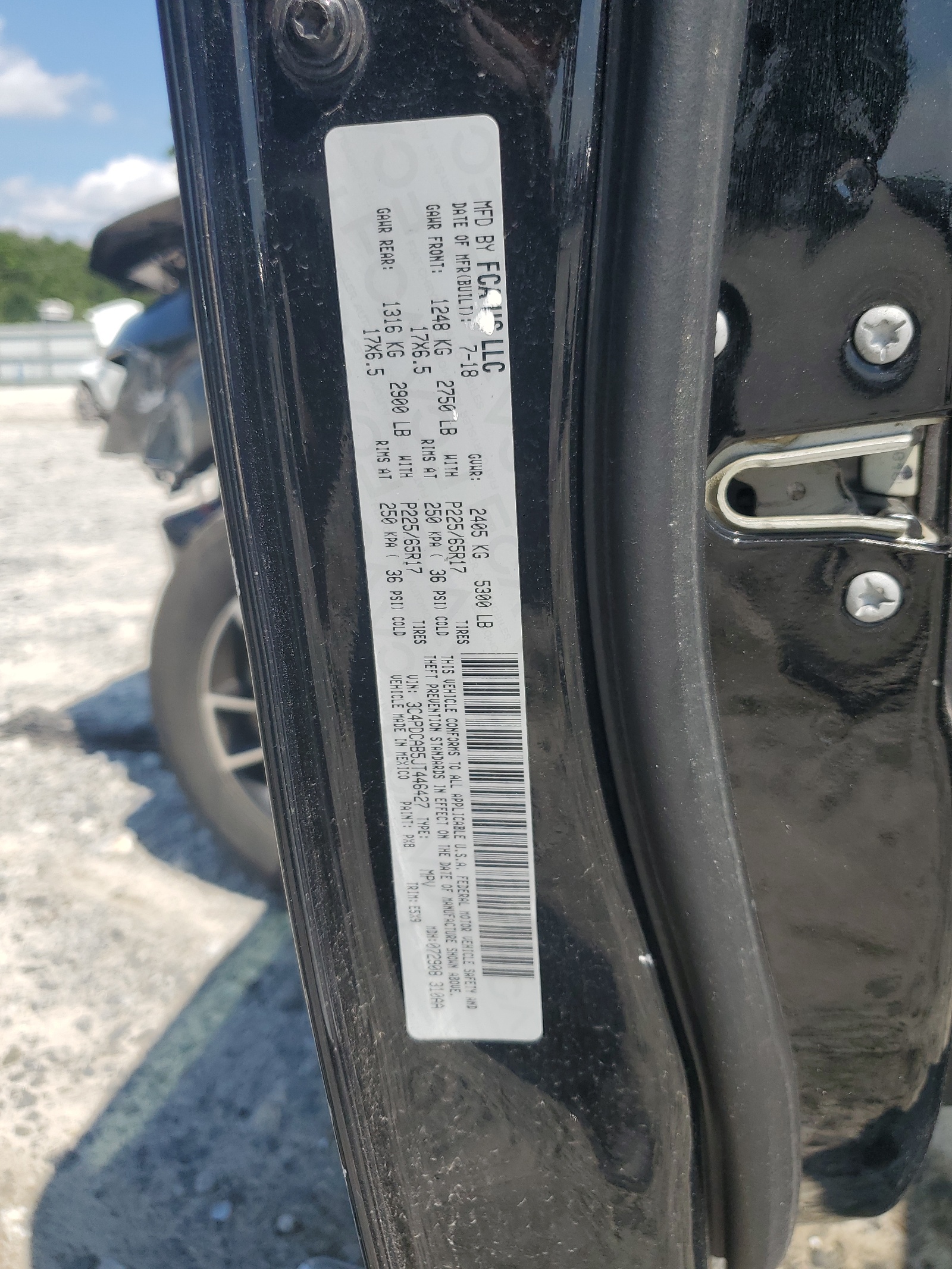 3C4PDCAB5JT446427 2018 Dodge Journey Se