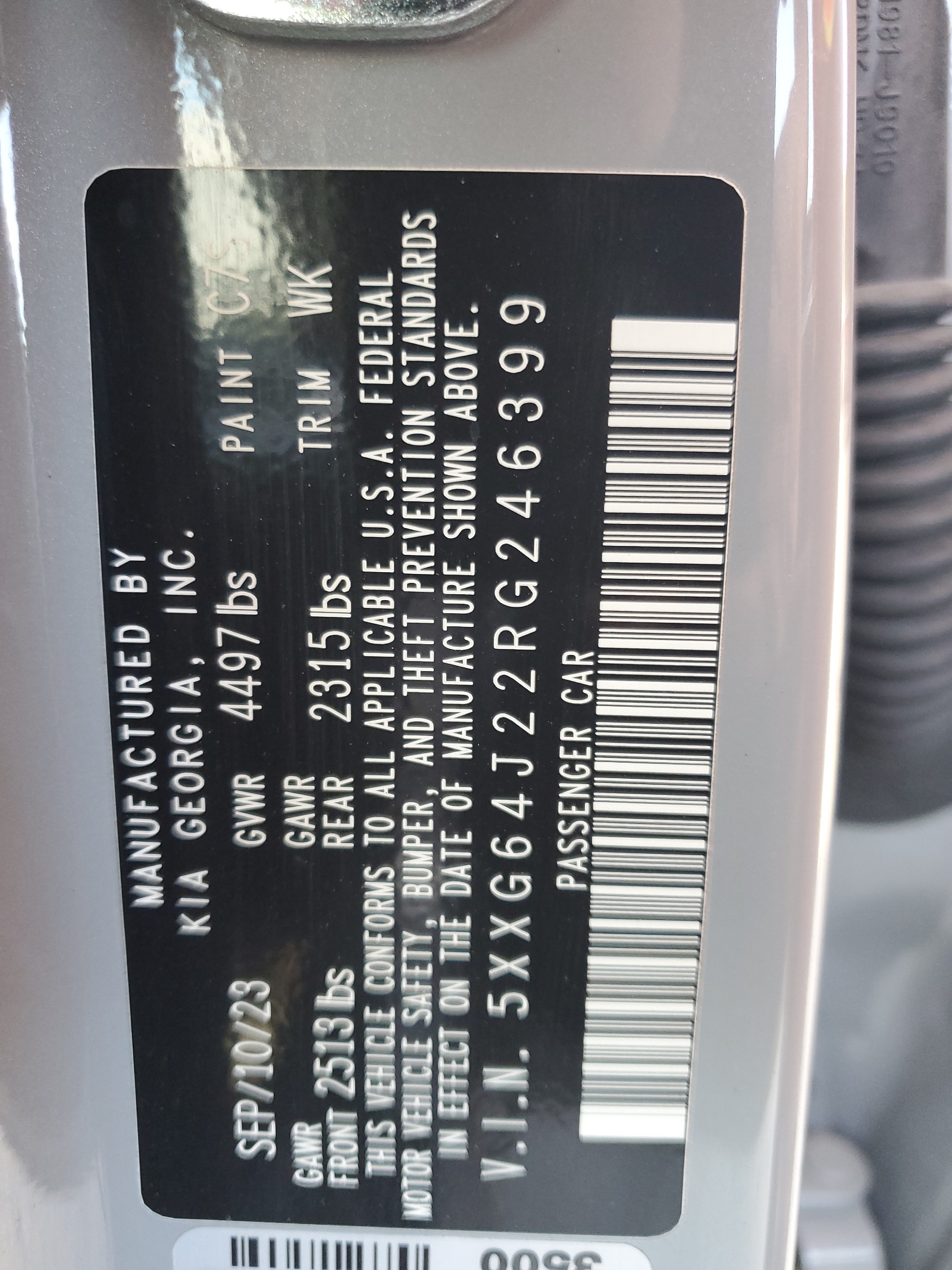 5XXG64J22RG246399 2024 Kia K5 Gt Line