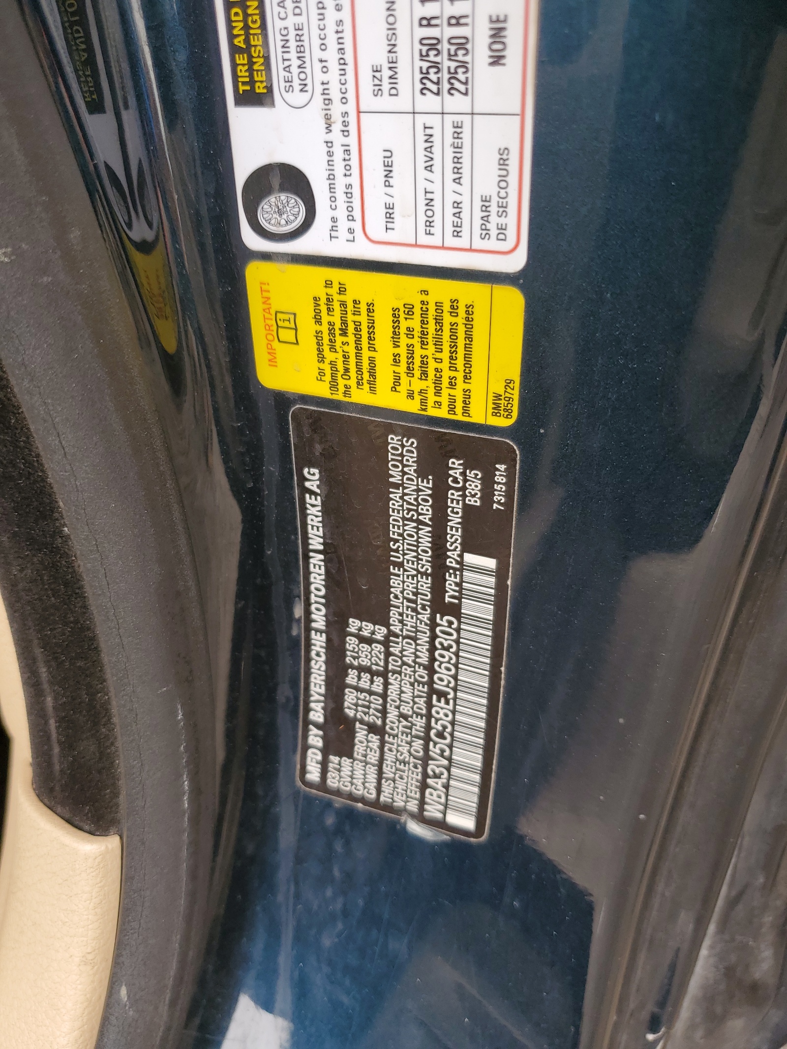 WBA3V5C58EJ969305 2014 BMW 428 I