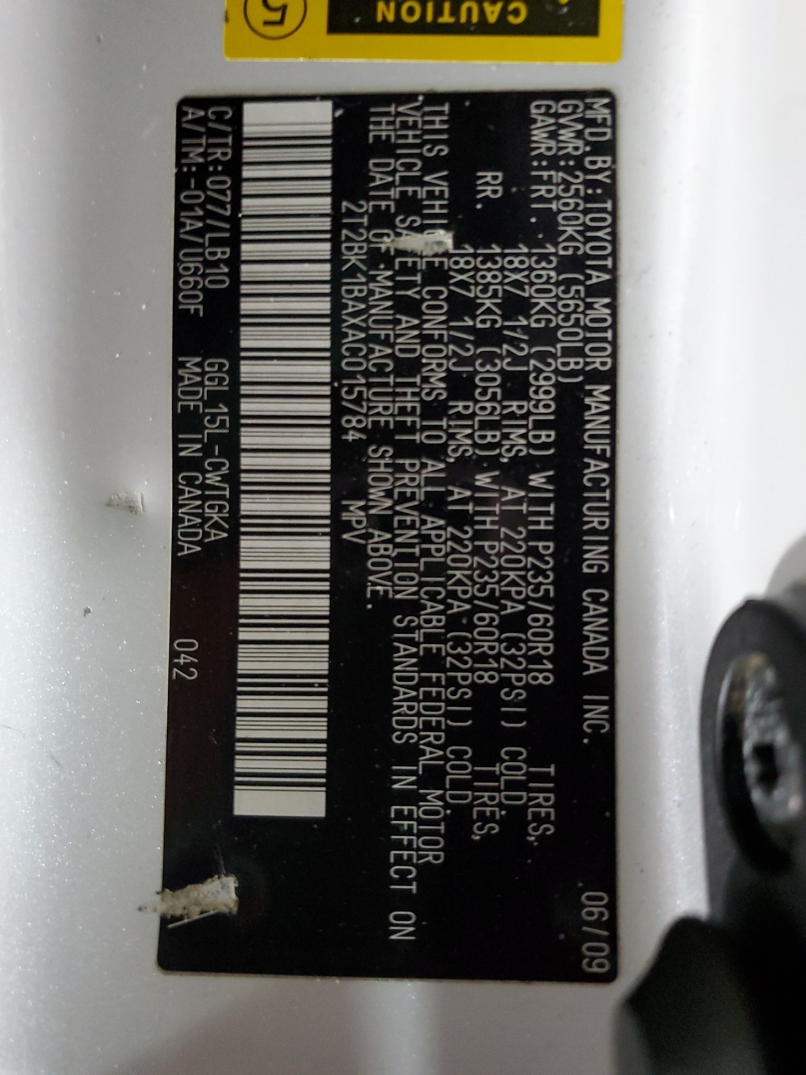 2T2BK1BAXAC015784 2010 Lexus Rx 350