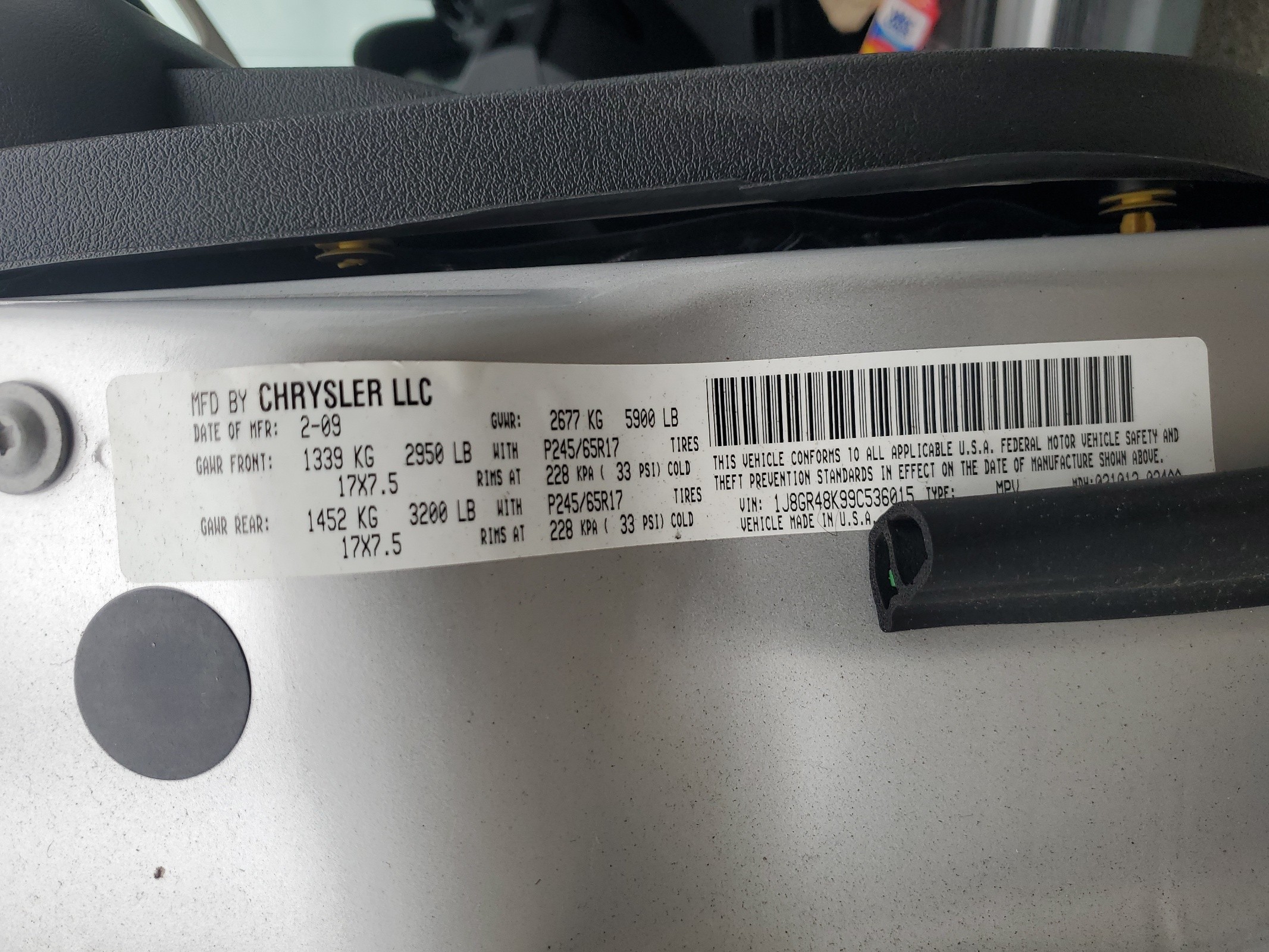 1J8GR48K99C536015 2009 Jeep Grand Cherokee Laredo