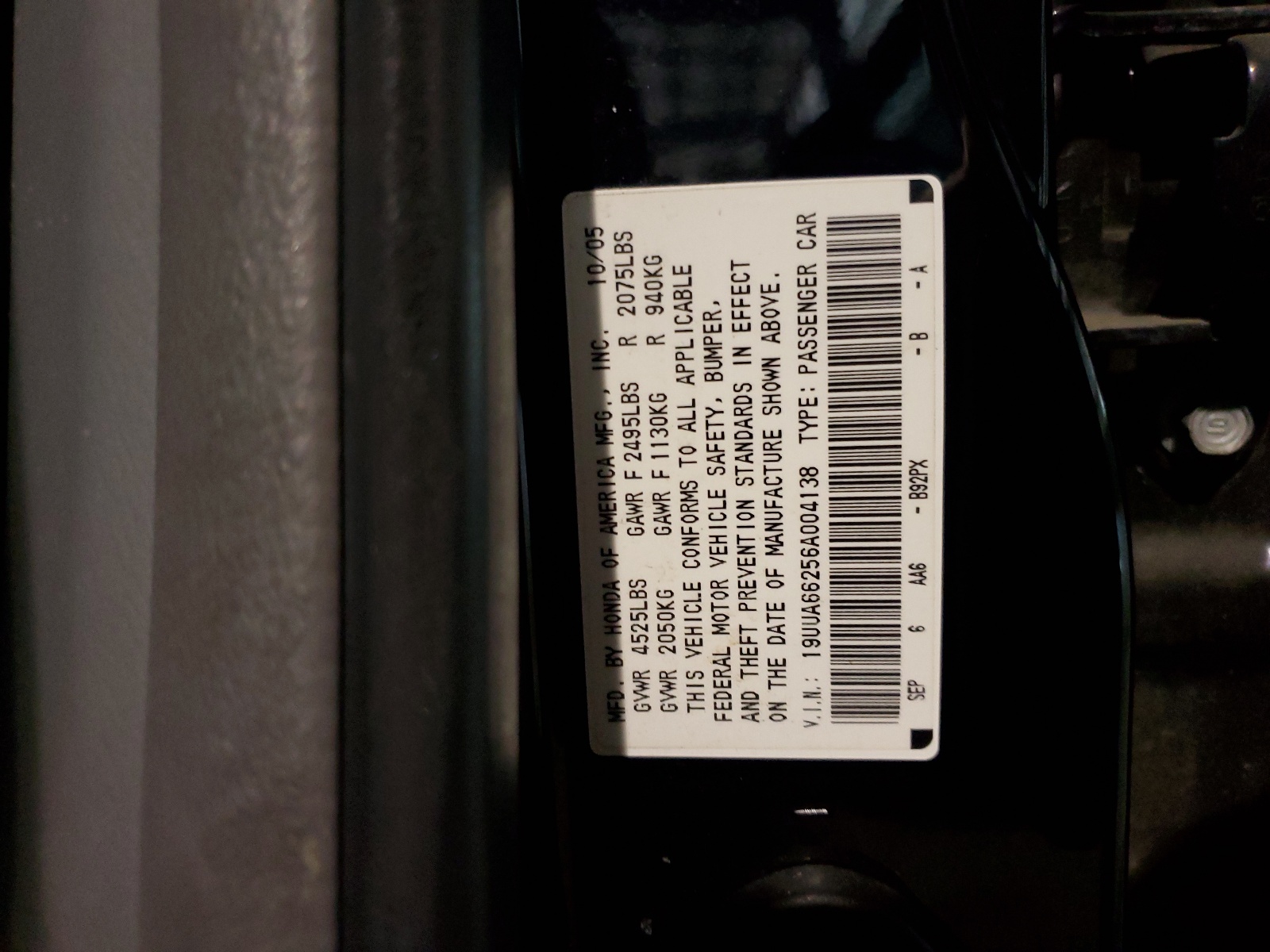 19UUA66256A004138 2006 Acura 3.2Tl