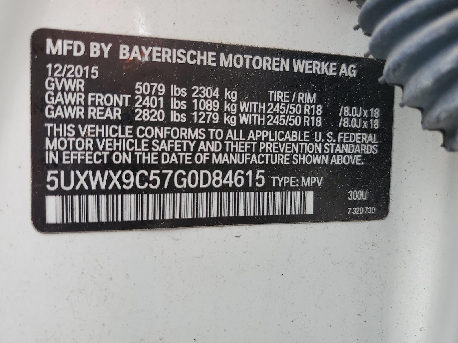 5UXWX9C57G0D84615 2016 BMW X3 xDrive28I