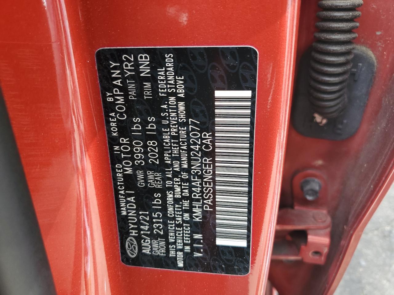 2022 Hyundai Elantra N Line VIN: KMHLR4AF3NU242077 Lot: 61290824