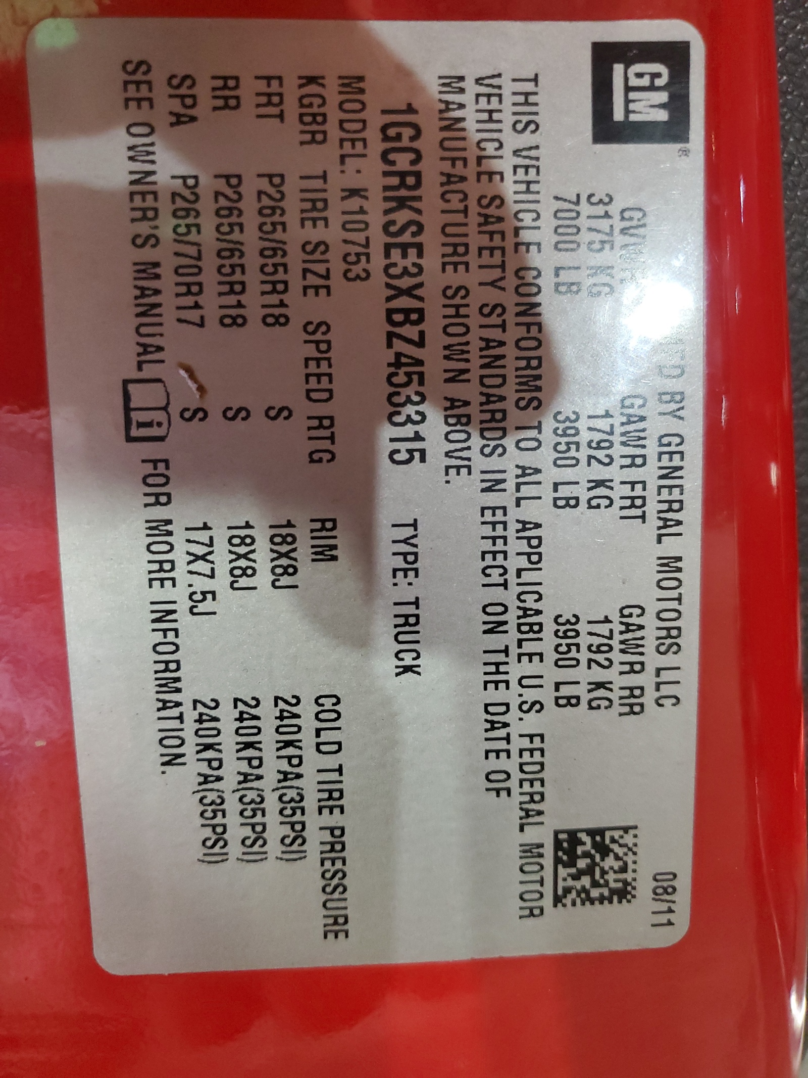 1GCRKSE3XBZ453315 2011 Chevrolet Silverado K1500 Lt