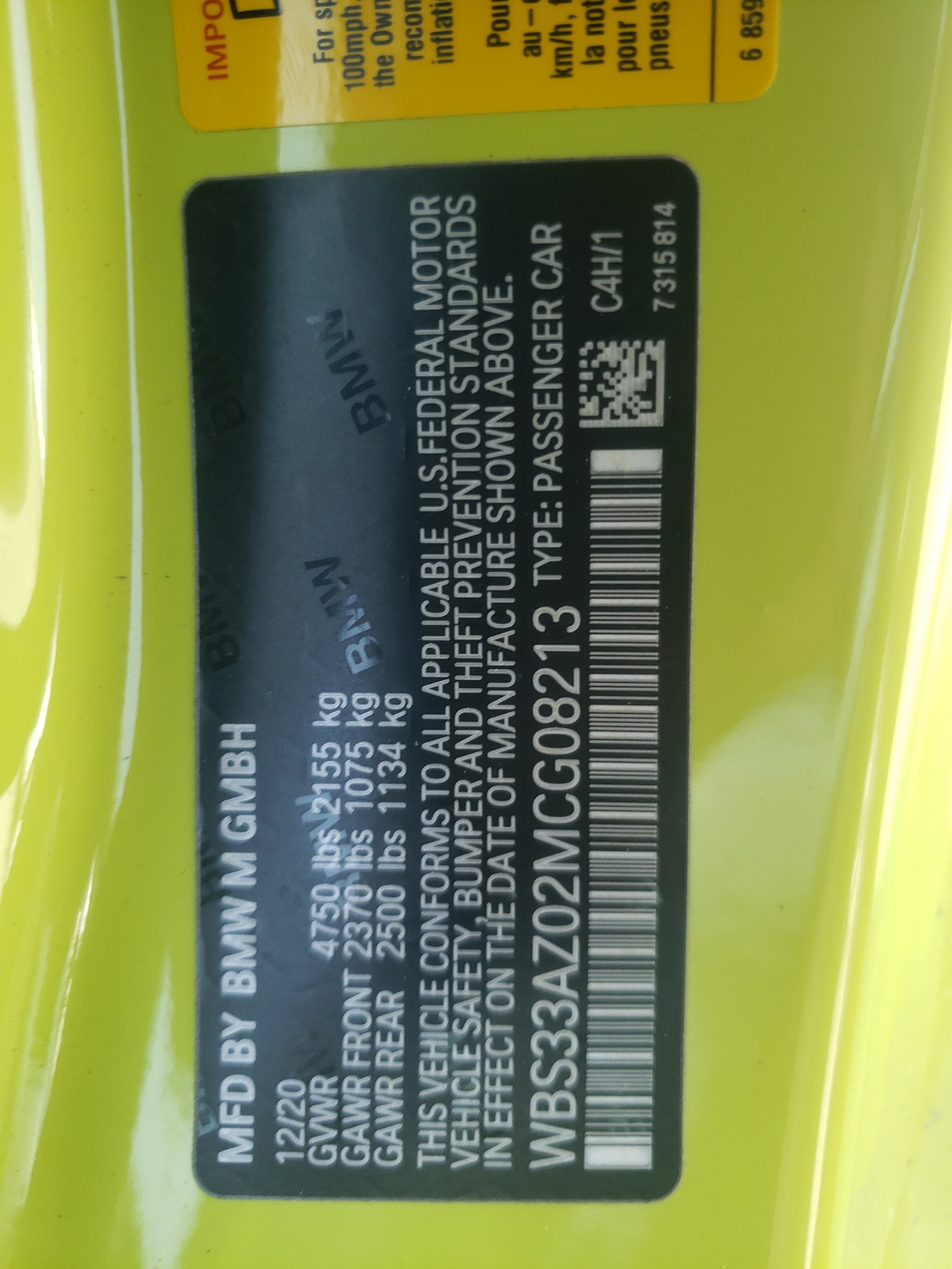 WBS33AZ02MCG08213 2021 BMW M4 Competition