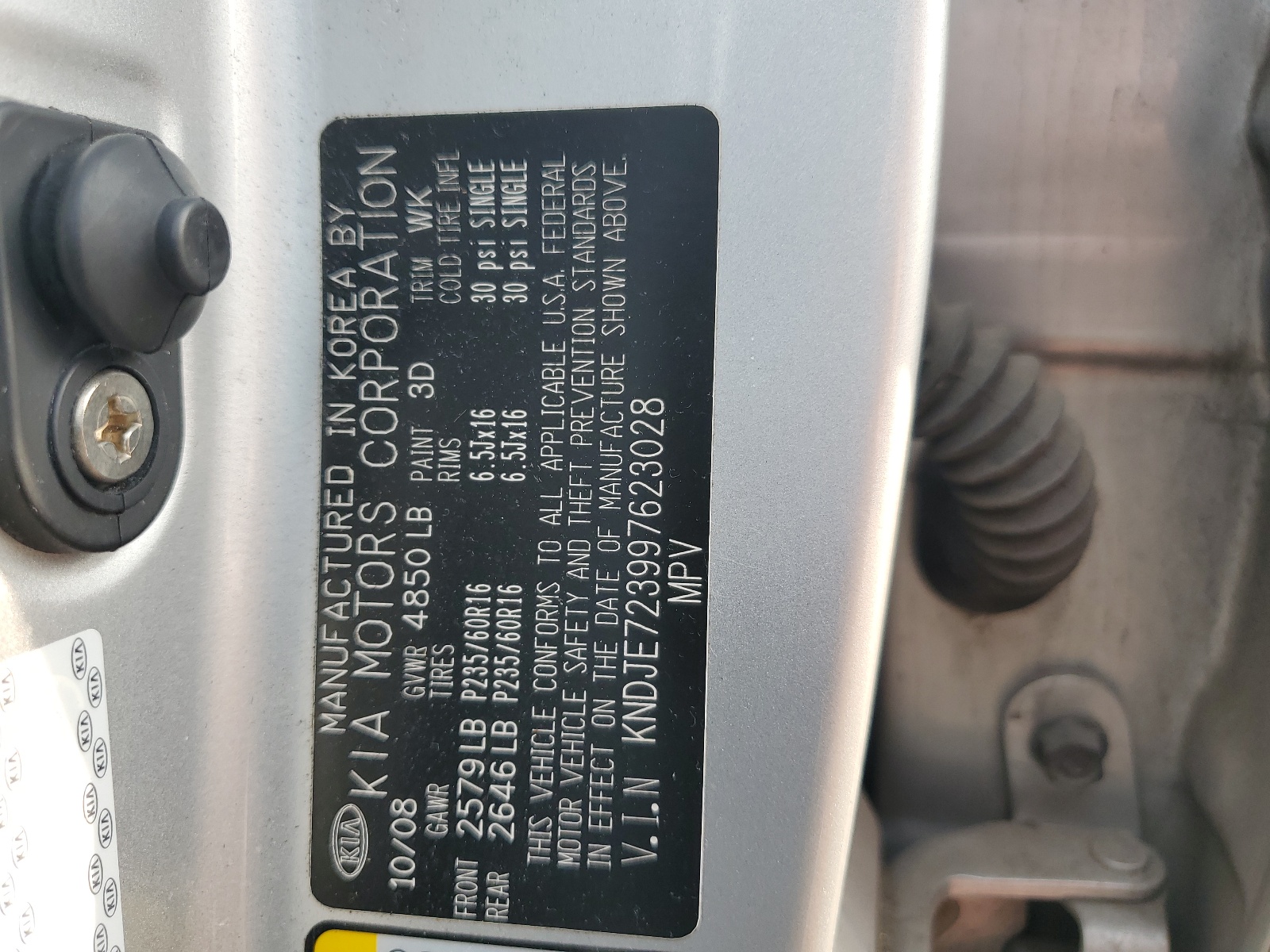 KNDJE723997623028 2009 Kia Sportage Lx