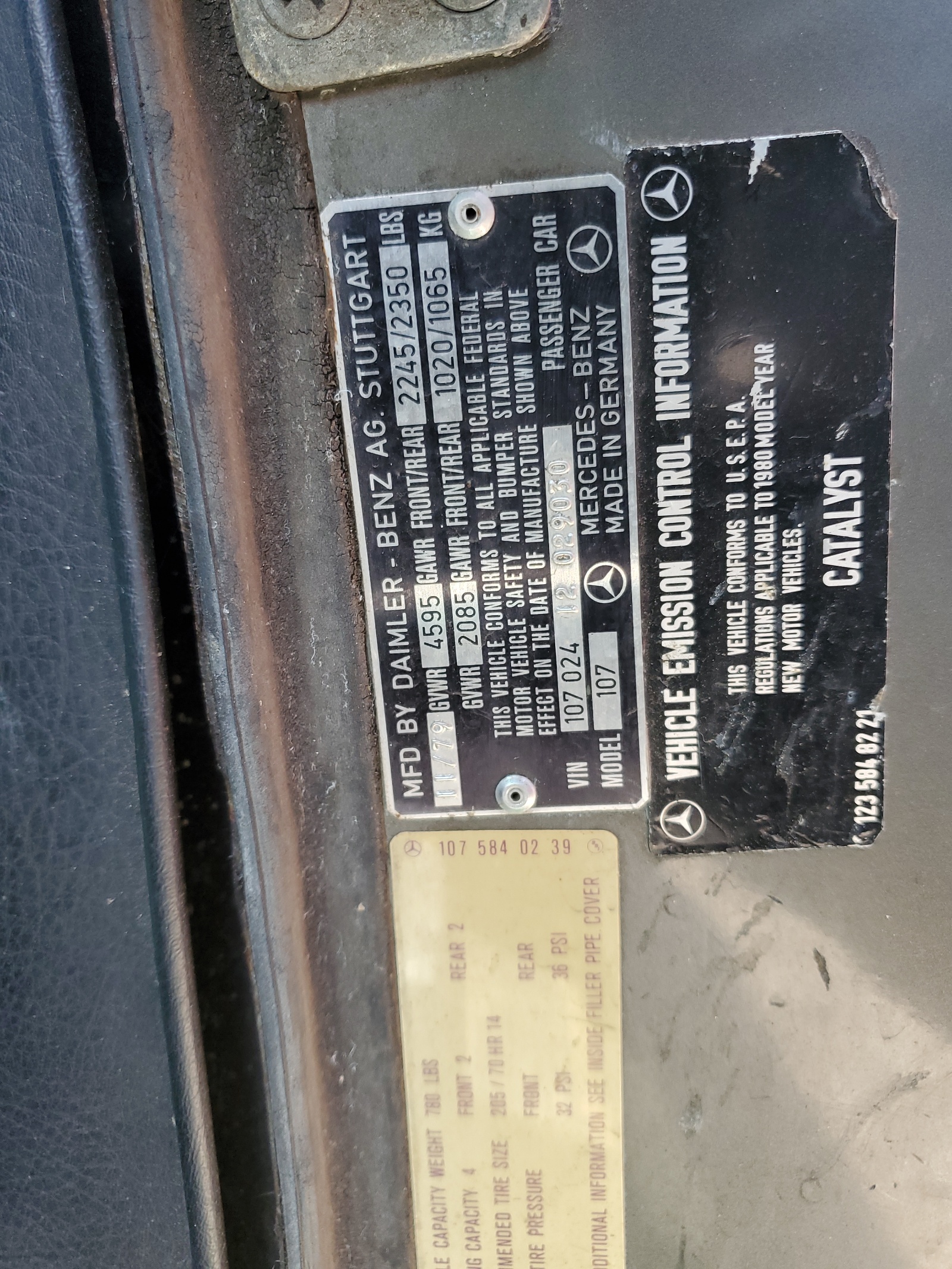 10702412029030 1980 Mercedes-Benz 450 Slc