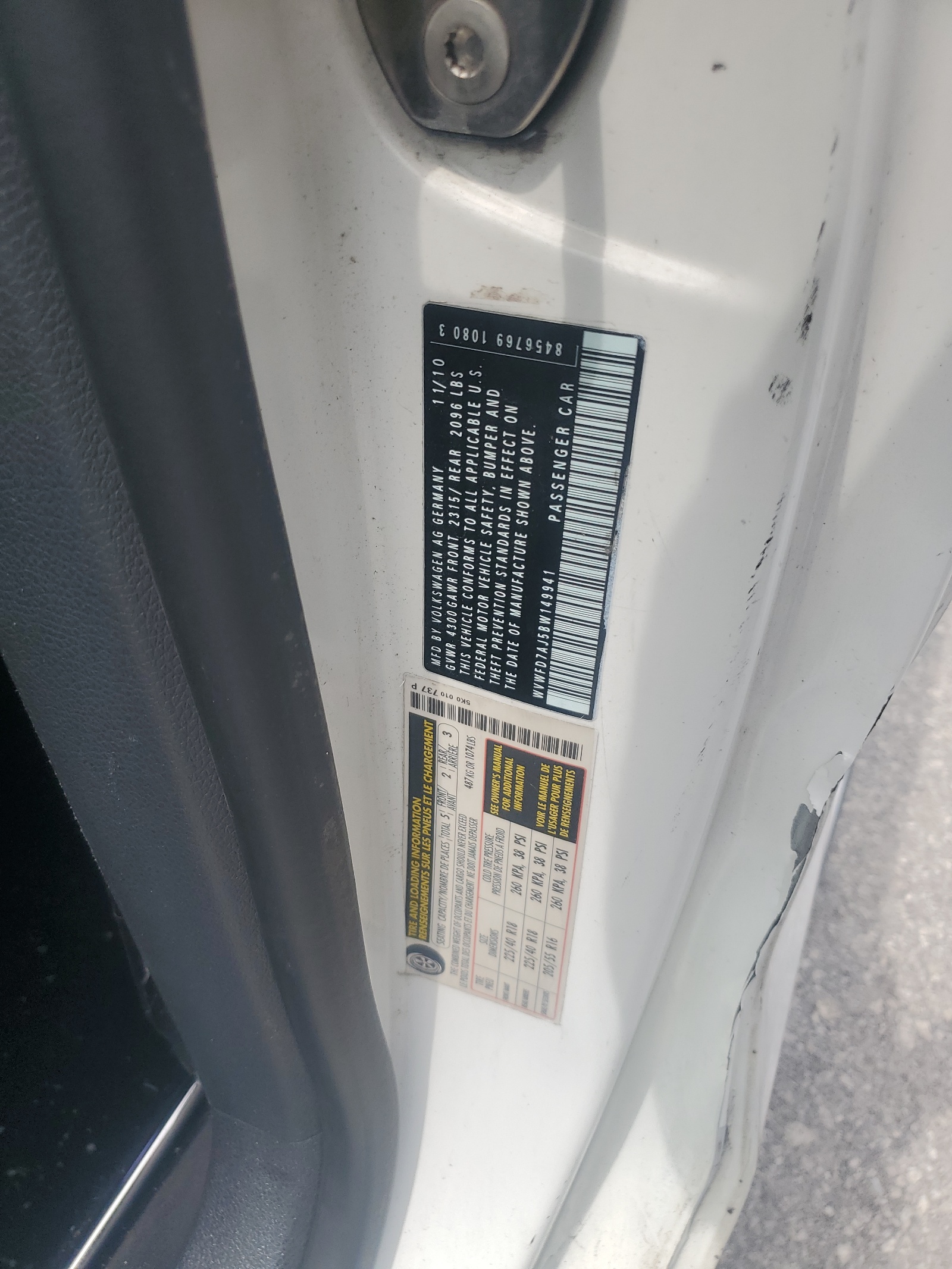 WVWFD7AJ5BW149941 2011 Volkswagen Gti