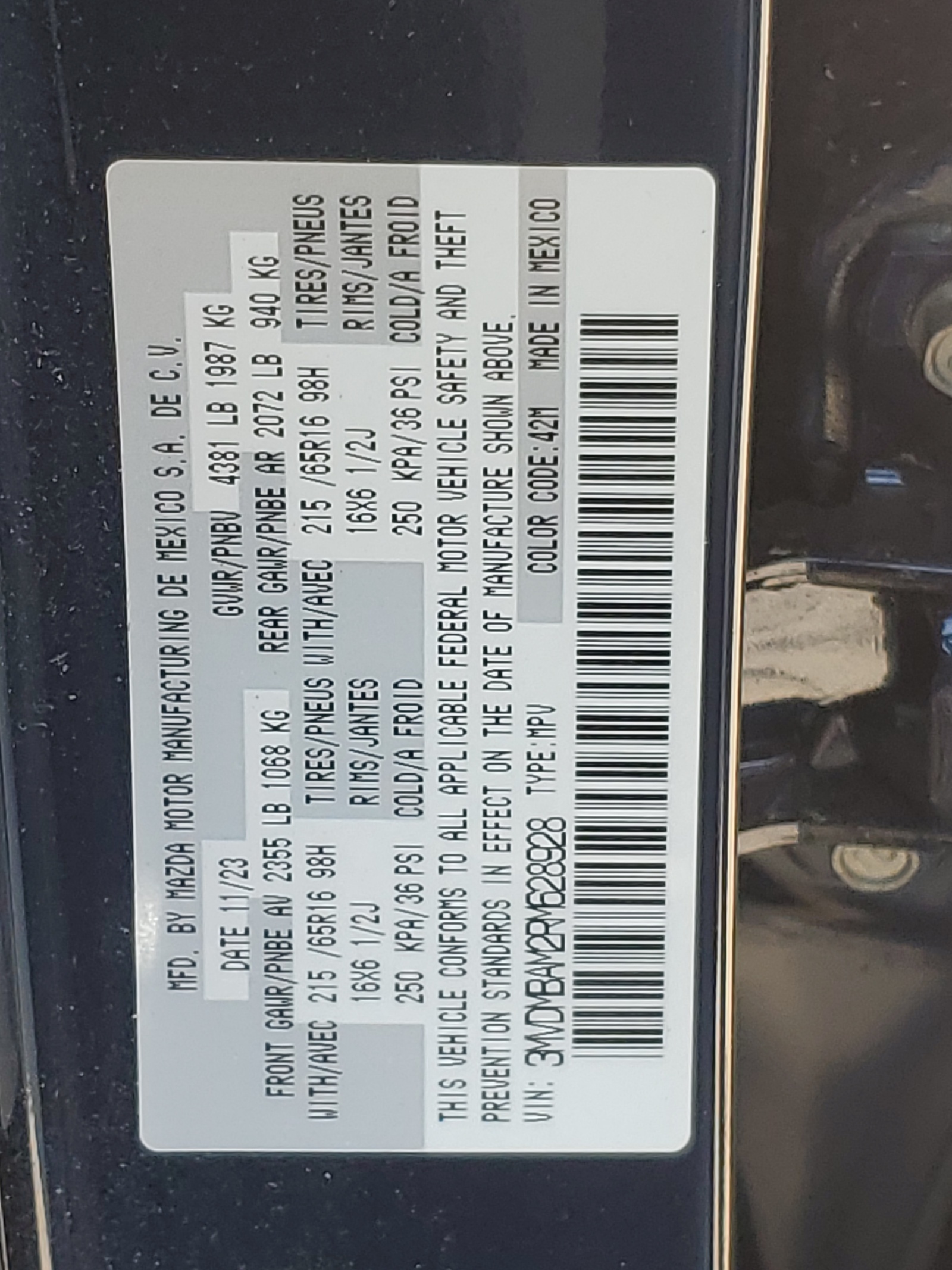 3MVDMBAM2RM628928 2024 Mazda Cx-30