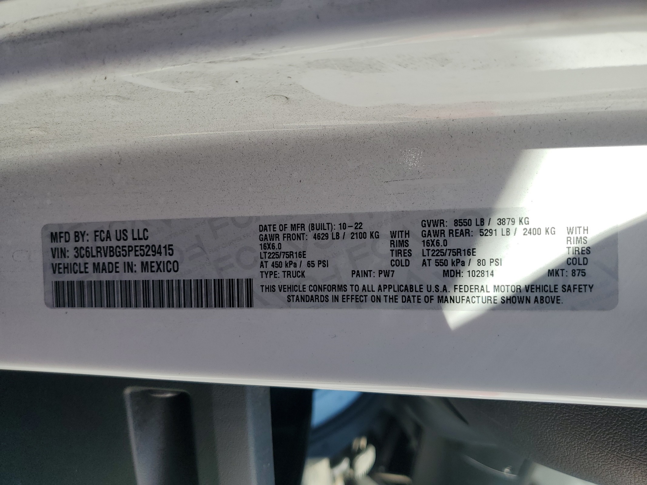 3C6LRVBG5PE529415 2023 Ram Promaster 1500 1500 High