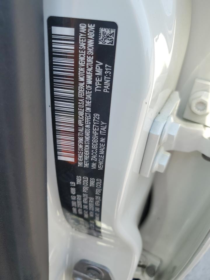 2017 Jeep Renegade Limited VIN: ZACCJBDB5HPE71729 Lot: 65062504