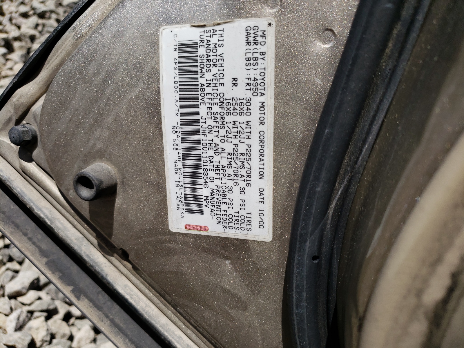 JTJHF10U110183546 2001 Lexus Rx 300