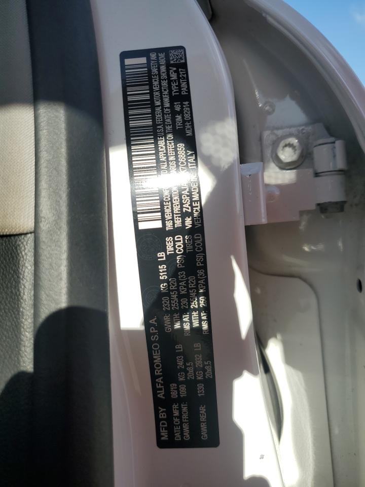 2019 Alfa Romeo Stelvio VIN: ZASPAJAN3K7C68859 Lot: 62679444