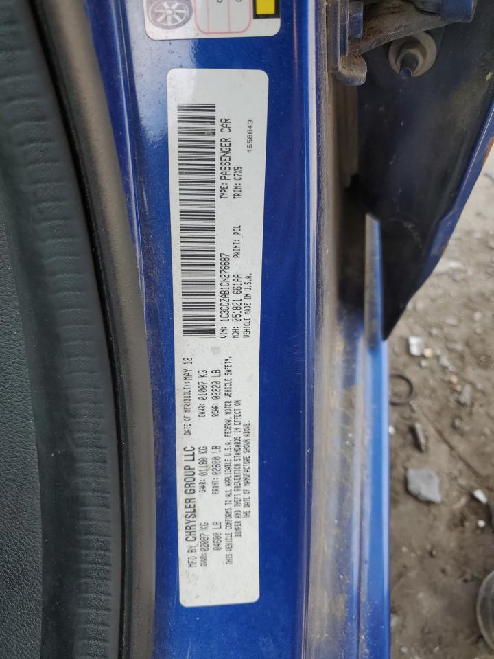 2012 Dodge Avenger Se VIN: 1C3CDZAB1CN276687 Lot: 62342954