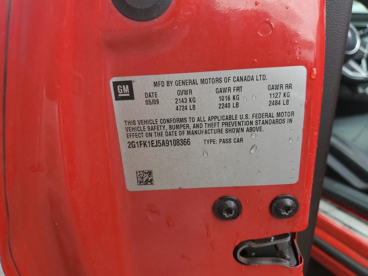 2010 Chevrolet Camaro Ss VIN: 2G1FK1EJ5A9108366 Lot: 64001864