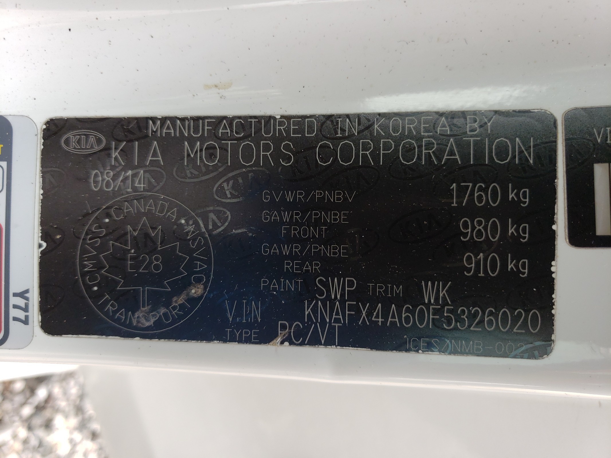 KNAFX4A60F5326020 2015 Kia Forte Lx