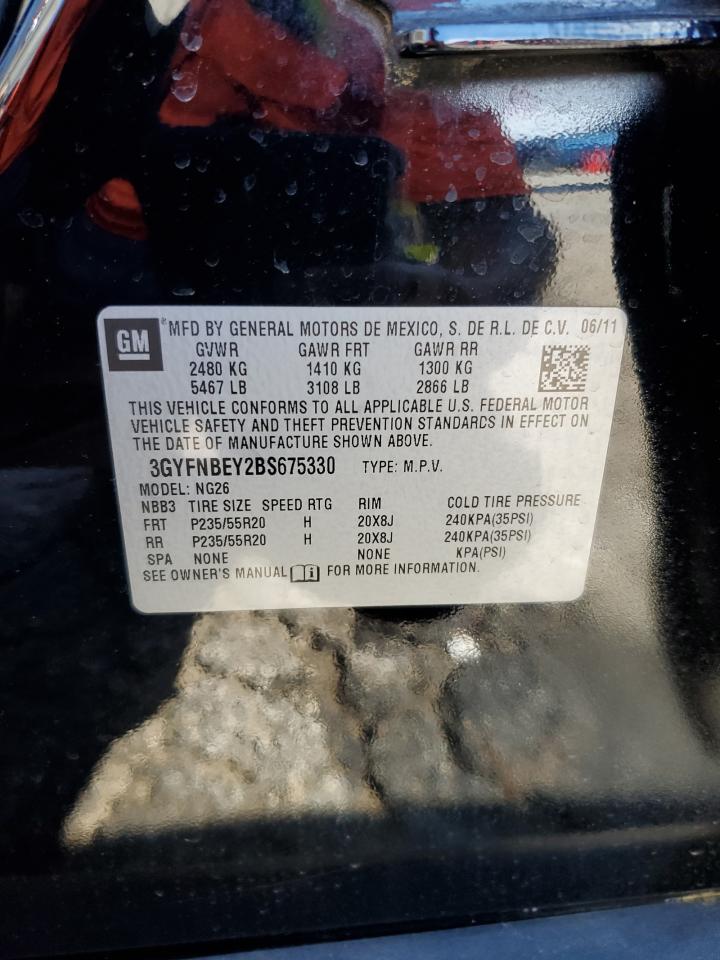 2011 Cadillac Srx Performance Collection VIN: 3GYFNBEY2BS675330 Lot: 62459104