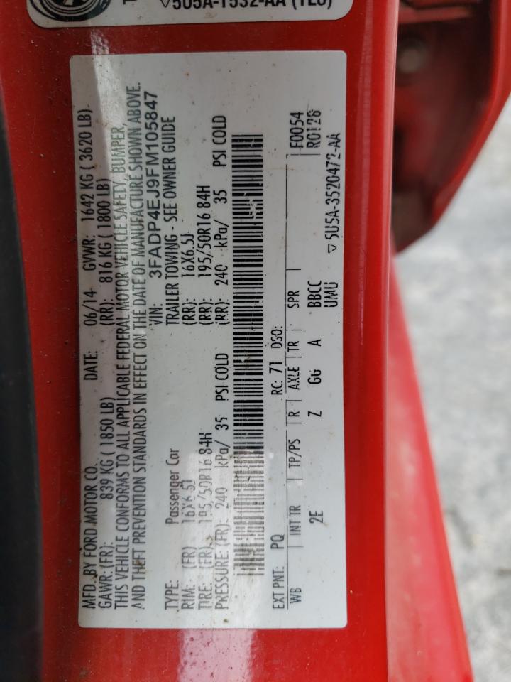 2015 Ford Fiesta Se VIN: 3FADP4EJ9FM105847 Lot: 74329804