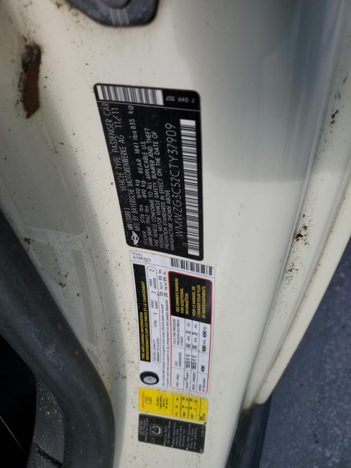 2012 Mini Cooper S Clubman VIN: WMWZG3C52CTY37909 Lot: 61754754