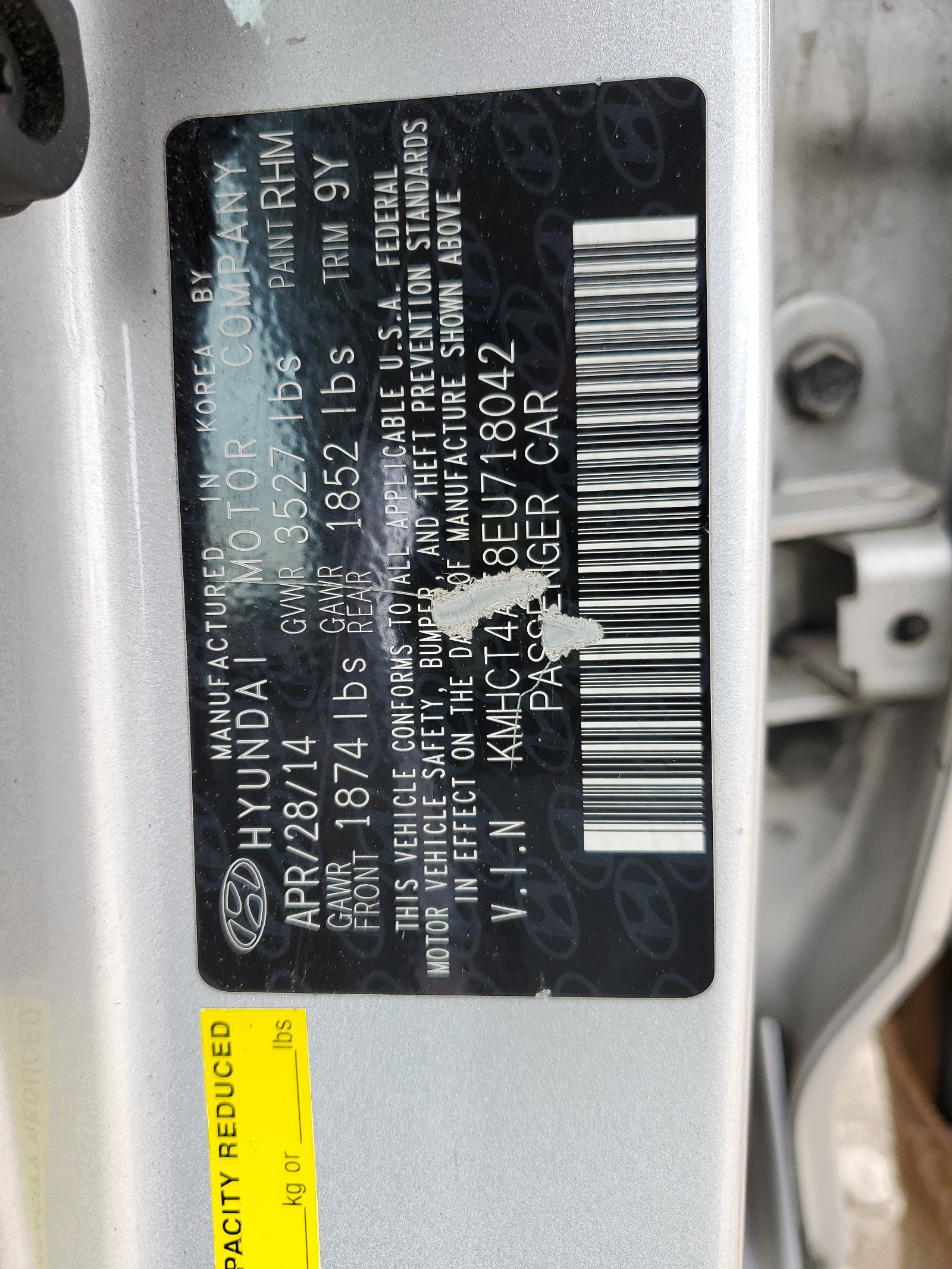 KMHCT4AE8EU718042 2014 Hyundai Accent Gls