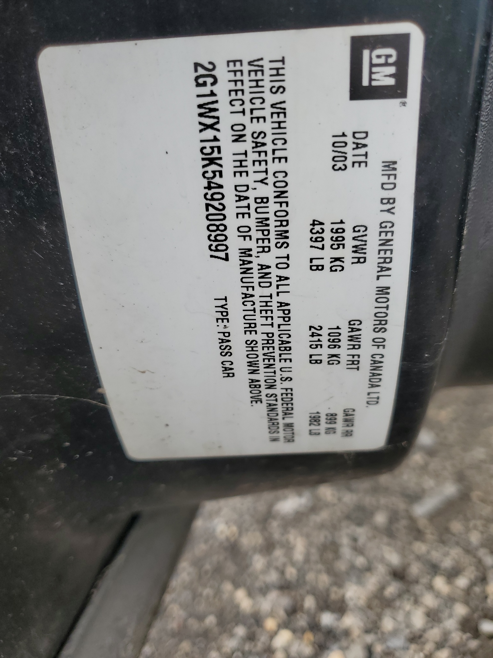 2G1WX15K549208997 2004 Chevrolet Monte Carlo Ss