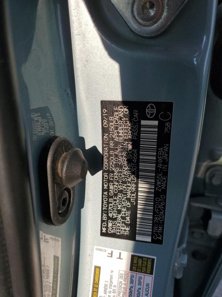 2020 Toyota Prius Le VIN: JTDL9RFU2L3014664 Lot: 61484514