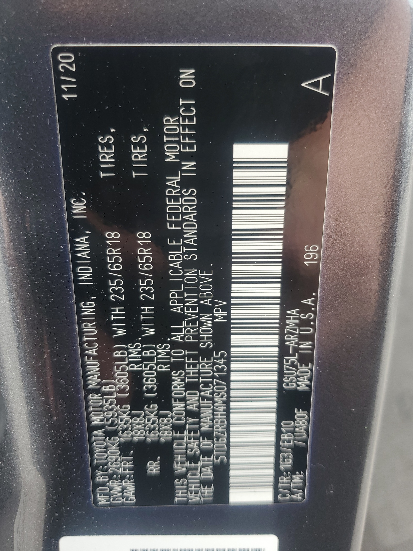 5TDGZRBH4MS071345 2021 Toyota Highlander Xle