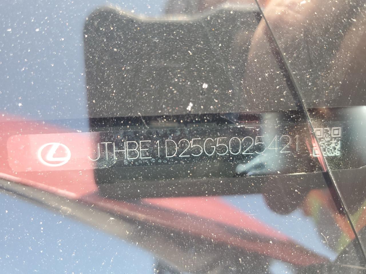 2016 Lexus Is 350 VIN: JTHBE1D25G5025421 Lot: 62312494