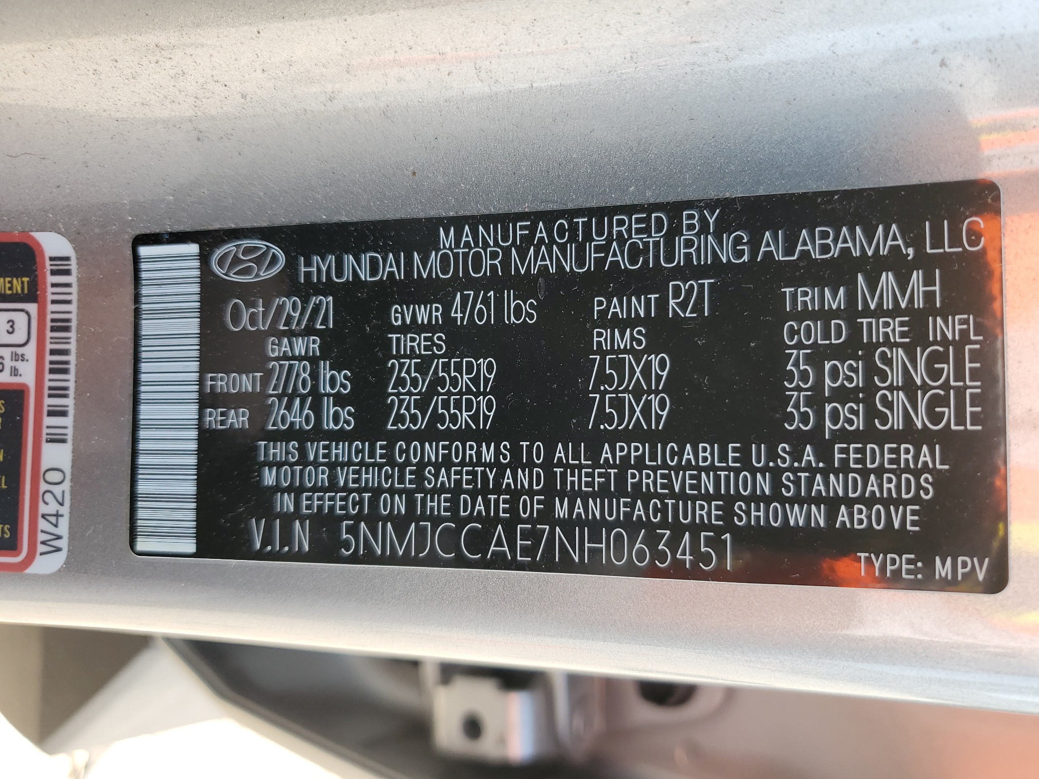 5NMJCCAE7NH063451 2022 Hyundai Tucson Sel