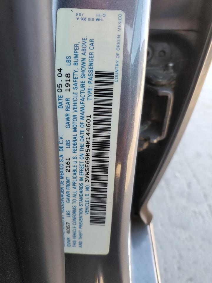 2004 Volkswagen Jetta Gls VIN: 3VWSE69M54M144601 Lot: 65380564