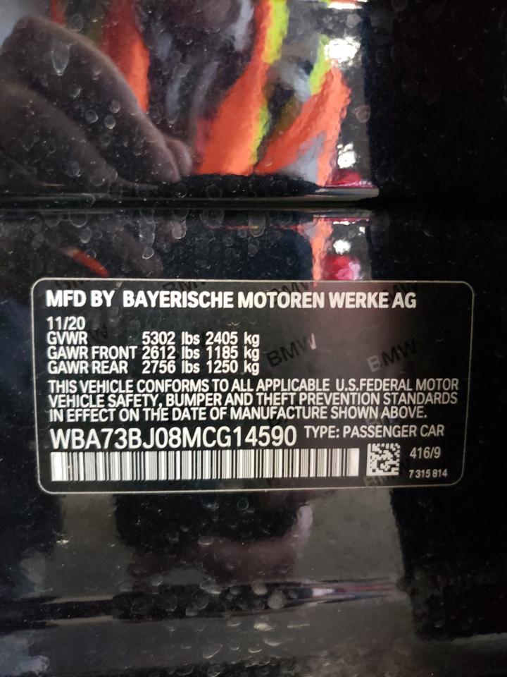 2021 BMW 540 Xi VIN: WBA73BJ08MCG14590 Lot: 65247334