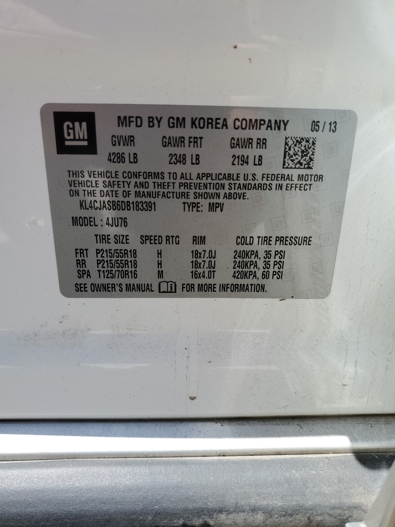 KL4CJASB6DB183391 2013 Buick Encore