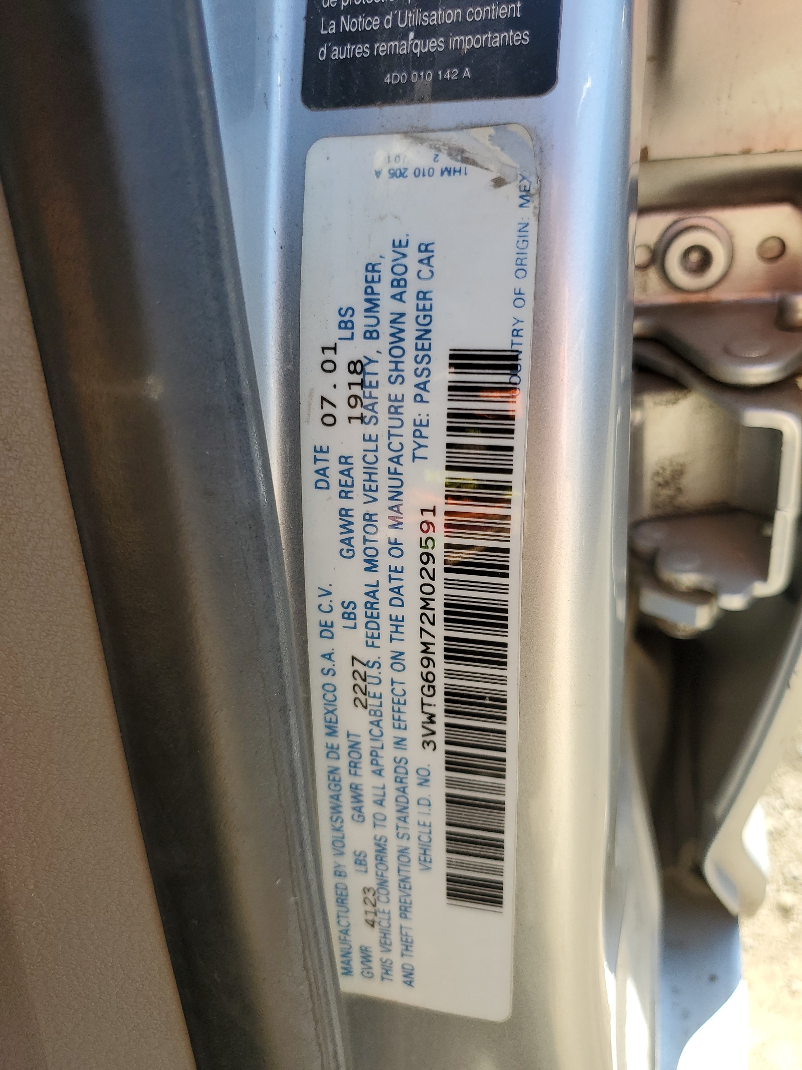 3VWTG69M72M029591 2002 Volkswagen Jetta Glx