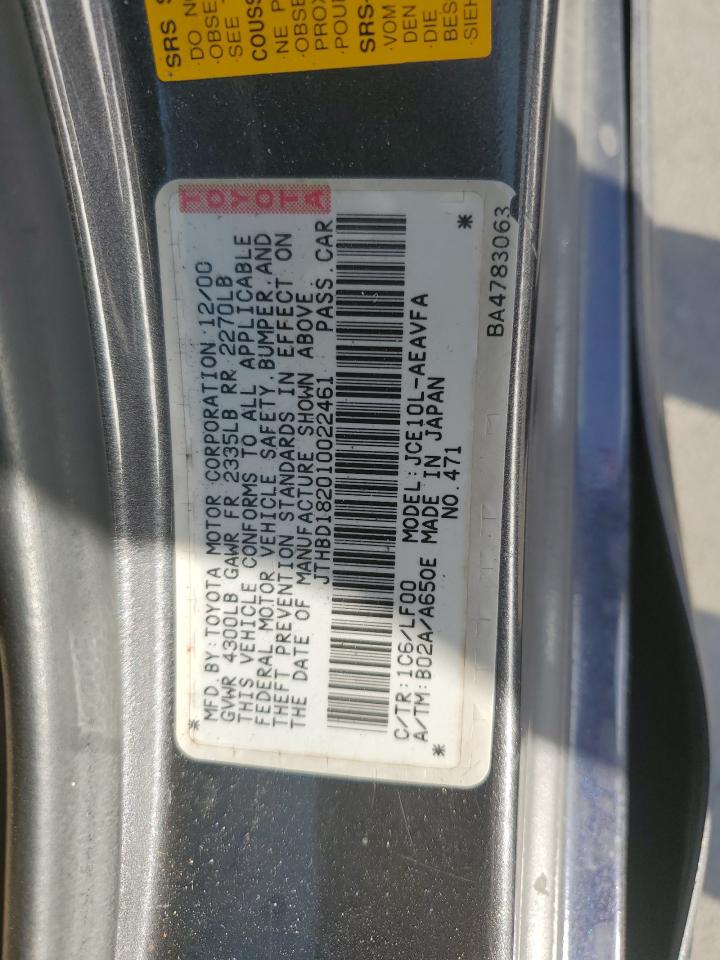 2001 Lexus Is 300 VIN: JTHBD182010022461 Lot: 61413254