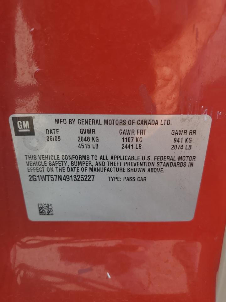 2009 Chevrolet Impala 1Lt VIN: 2G1WT57N491325227 Lot: 61863024
